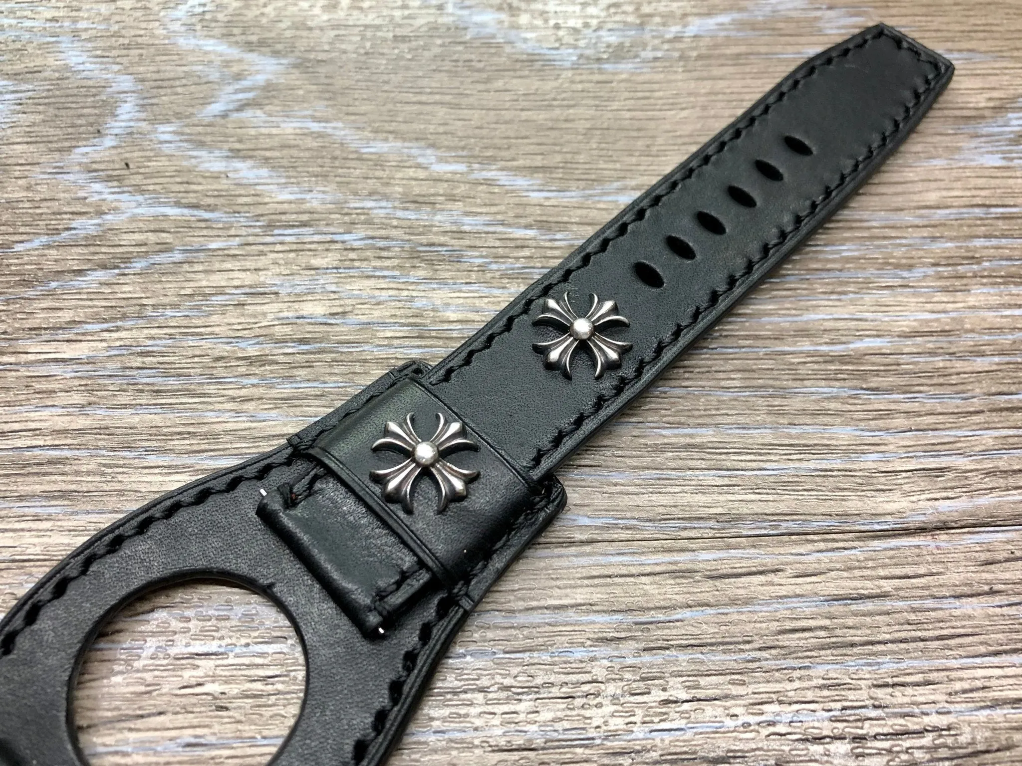 Samsung Galaxy Watch 46mm Watch Bands, Black Leather Galaxy Bund Straps, 42mm Midnight Black, Rose Gold Watch Strap Replacement, Personalise Gift idea