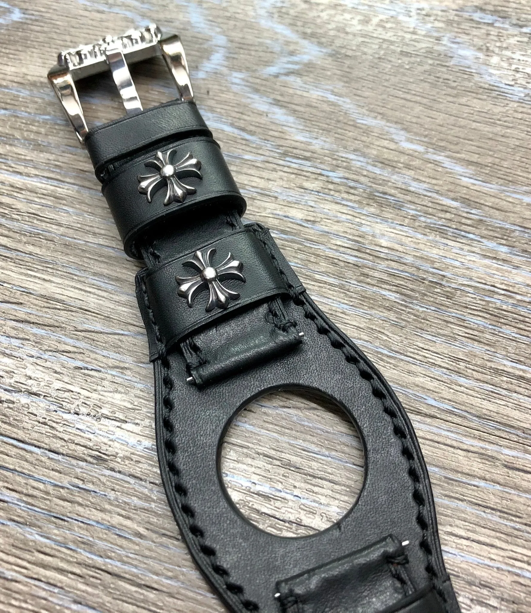 Samsung Galaxy Watch 46mm Watch Bands, Black Leather Galaxy Bund Straps, 42mm Midnight Black, Rose Gold Watch Strap Replacement, Personalise Gift idea
