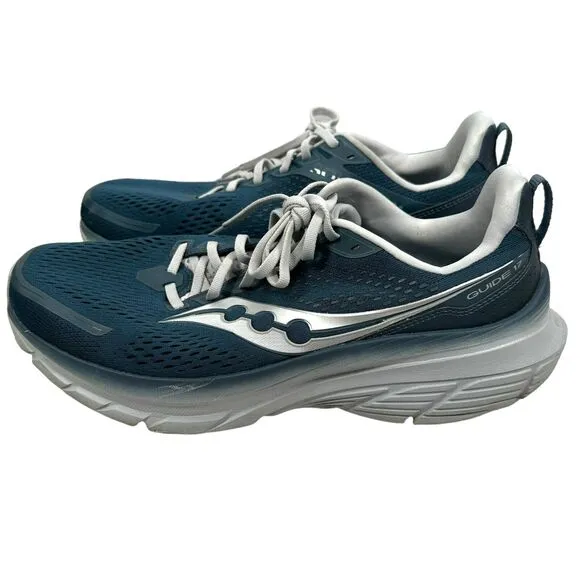 Saucony Guide 17 Formfit Running Shoes Men's 12 Blue Denim Cloud Lace Sneakers