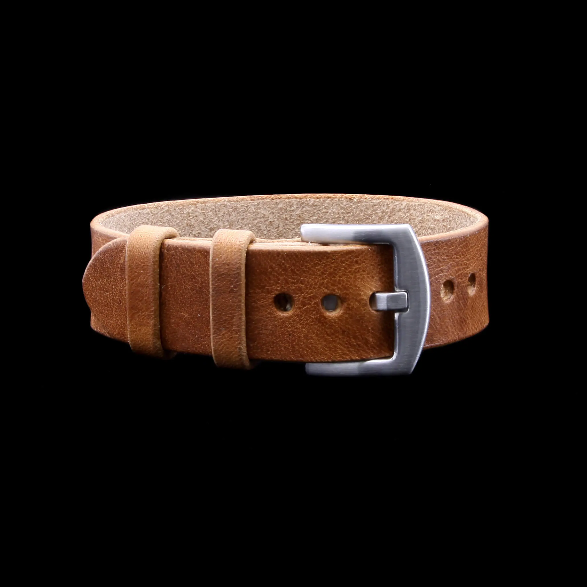 Single Pass Leather Watch Strap, 2-Keeper Vintage 401