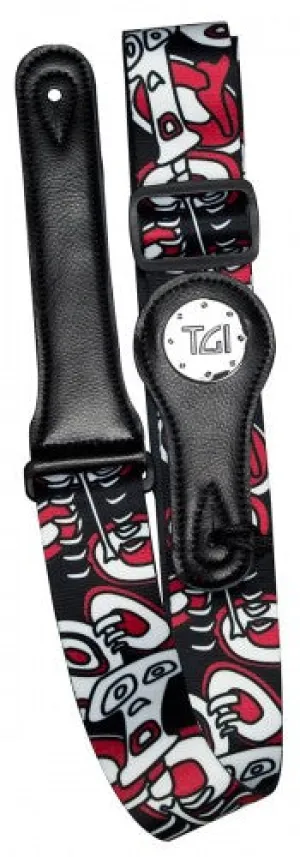 Skeleton Red Guitar Strap - TGI