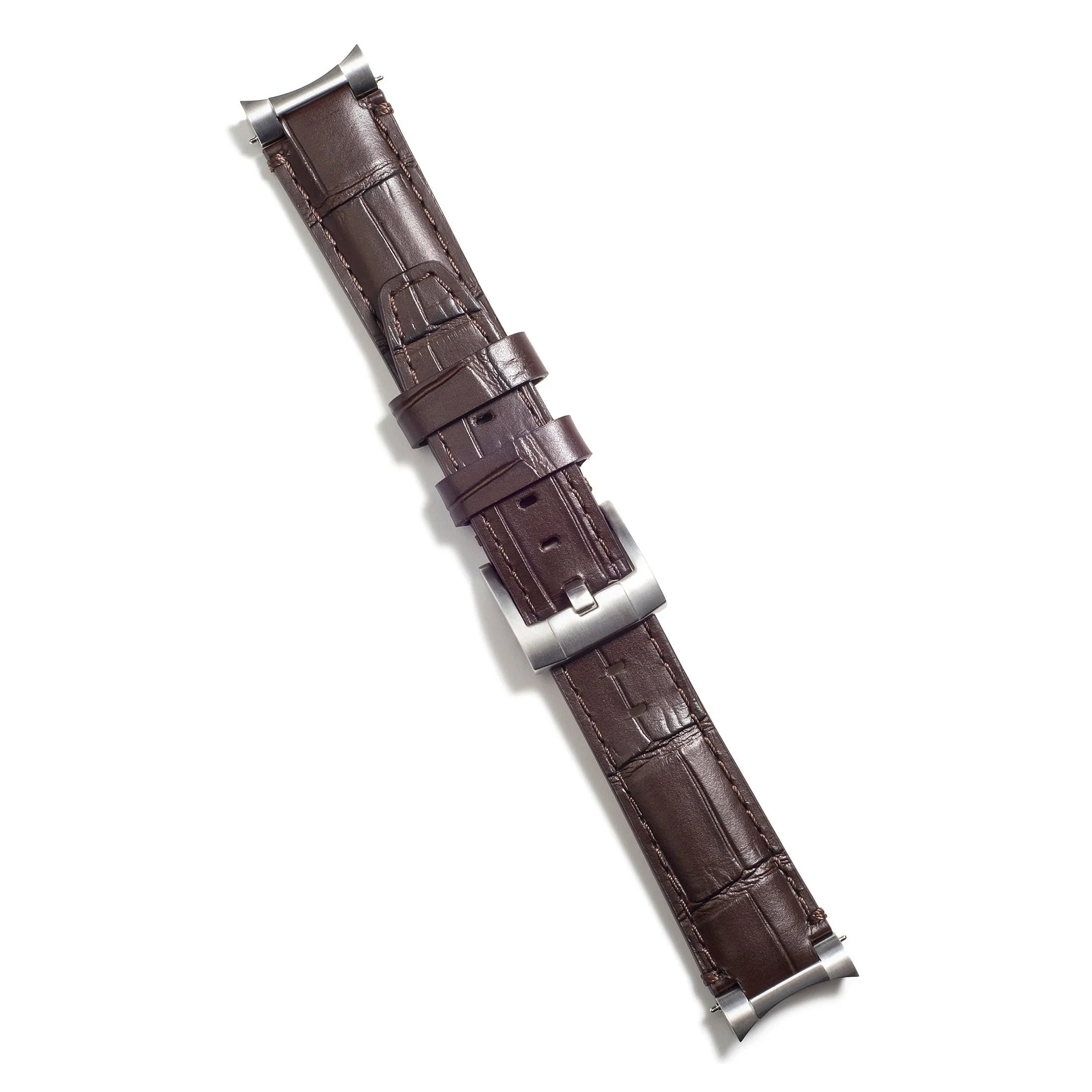 Steel End Link Leather Strap for Rolex Daytona with Tang Buckle