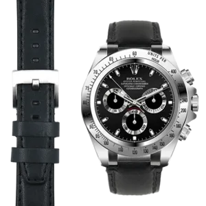 Steel End Link Leather Strap for Rolex Daytona with Tang Buckle
