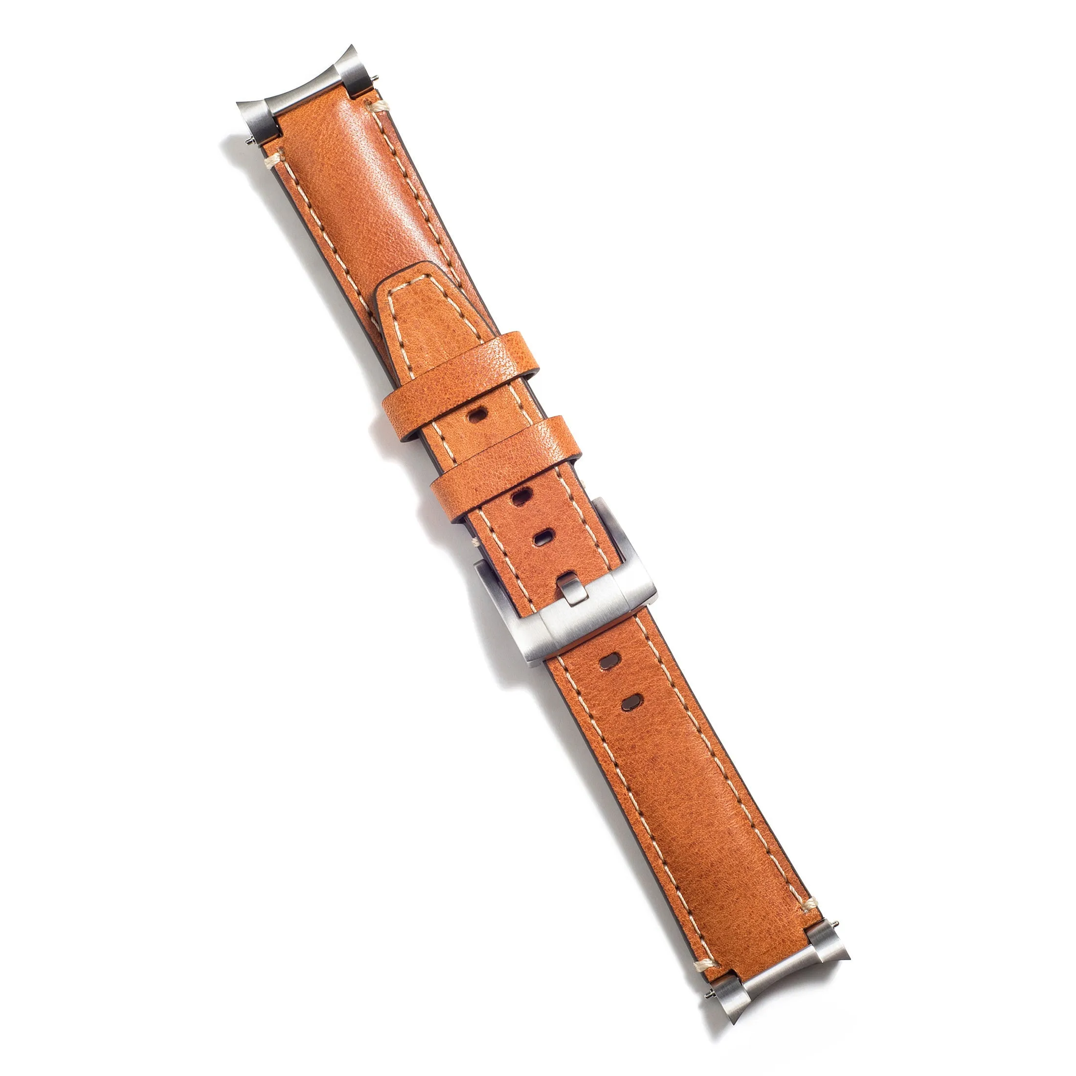Steel End Link Leather Strap for Rolex Daytona with Tang Buckle