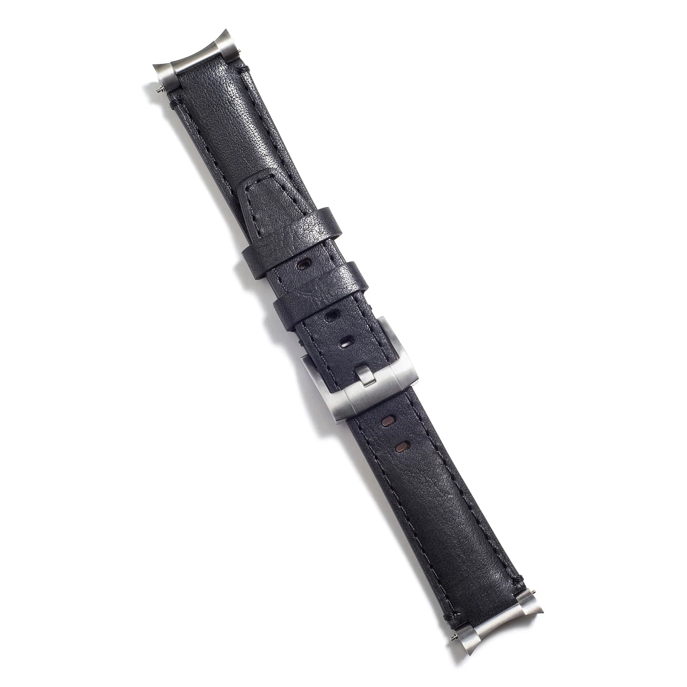 Steel End Link Leather Strap for Rolex Explorer I with Tang Buckle