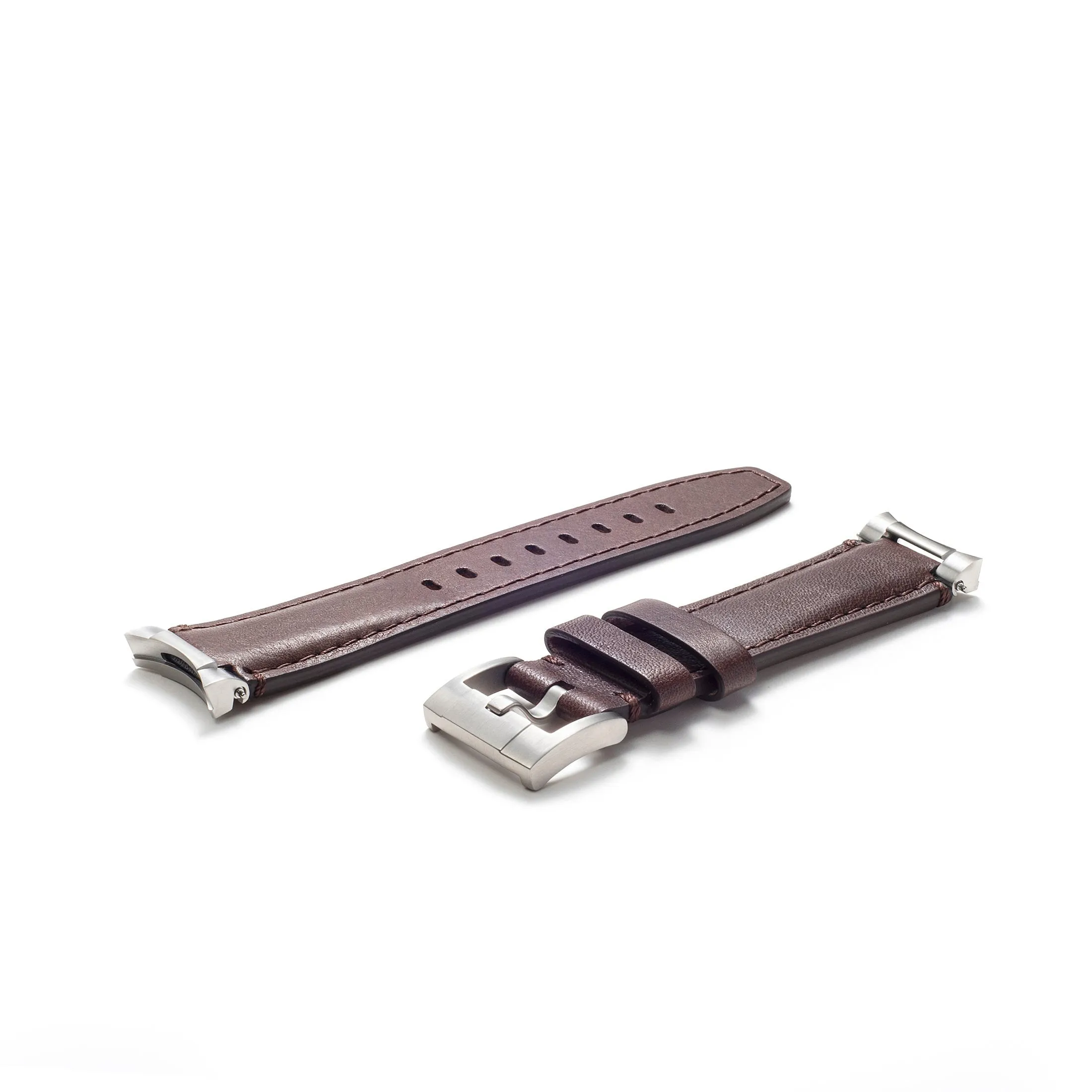 Steel End Link Leather Strap for Rolex Explorer I with Tang Buckle