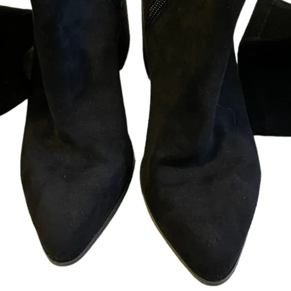 Steve Madden Jacey over-the-Knee Black Microsuede Boots Women's Size 7.5