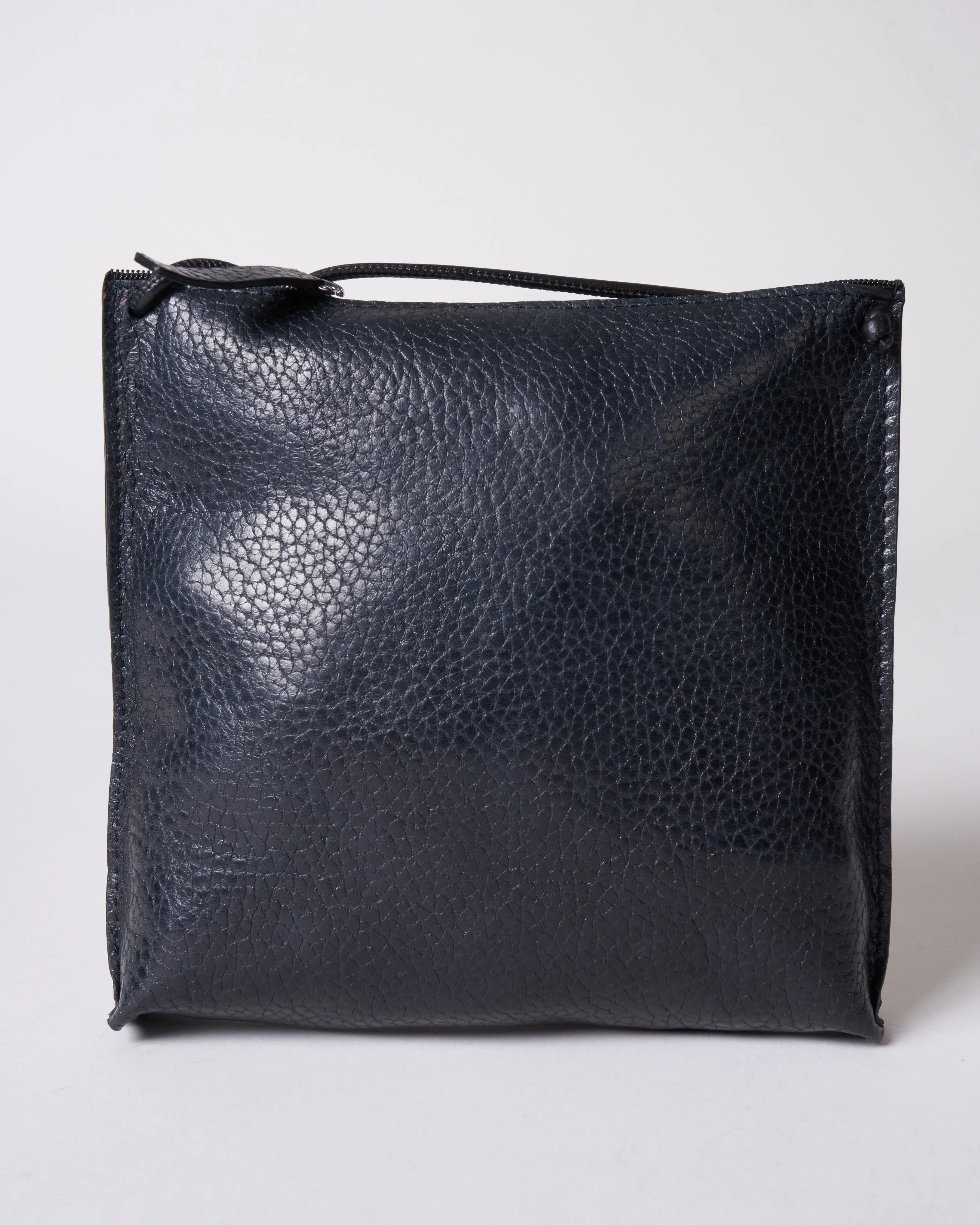 strappy pouch - blue ovino