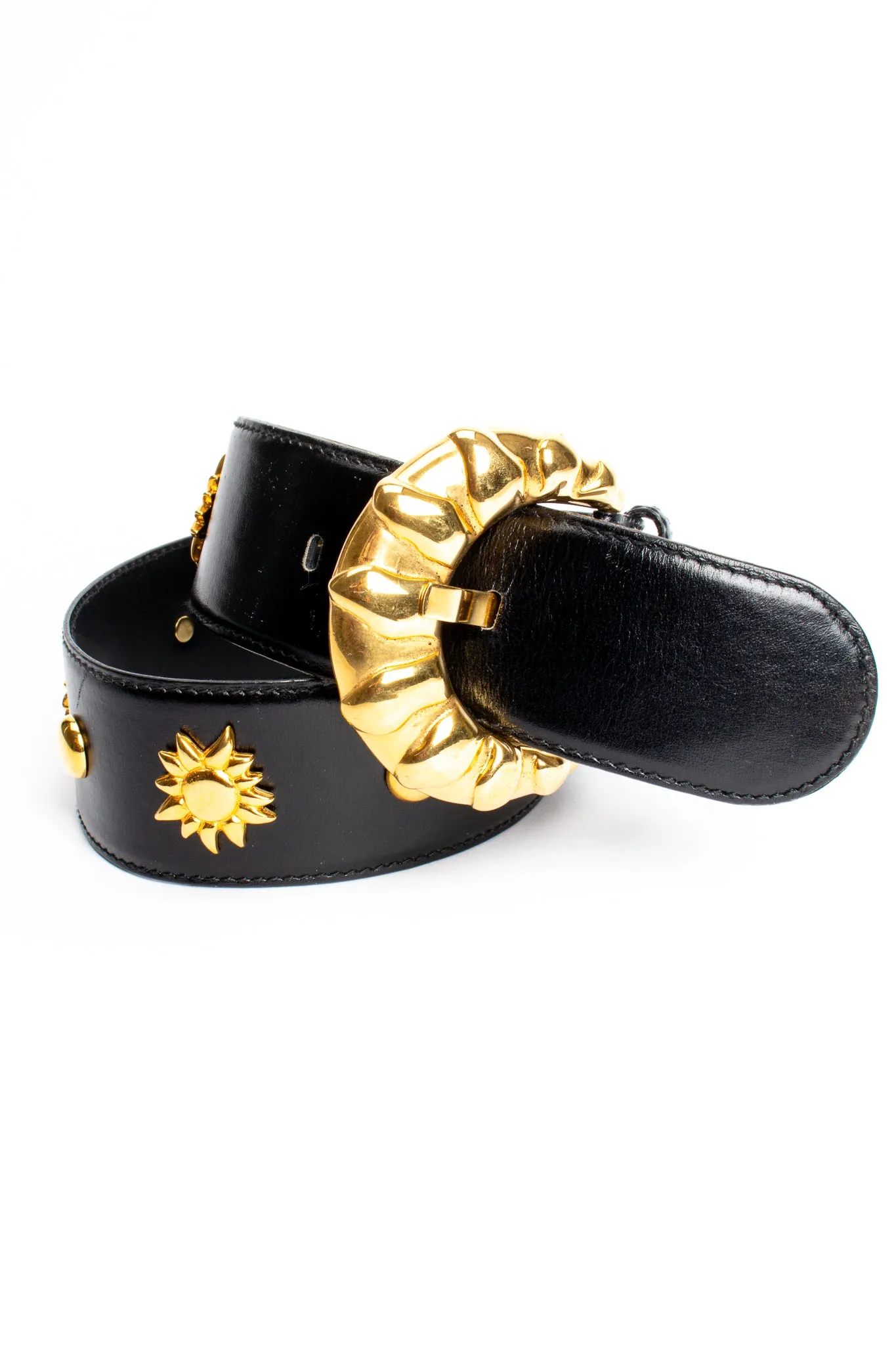 Studded Sun Leather Belt