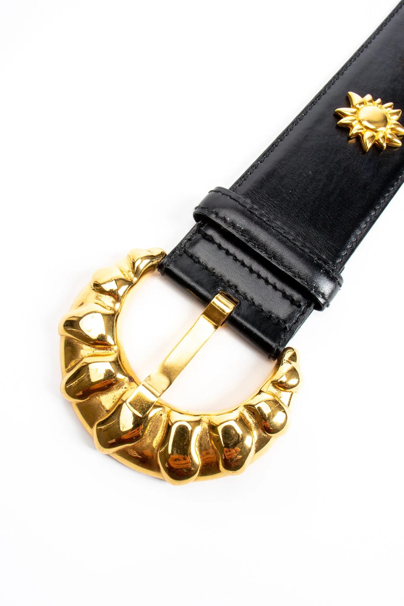 Studded Sun Leather Belt