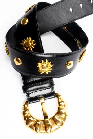 Studded Sun Leather Belt