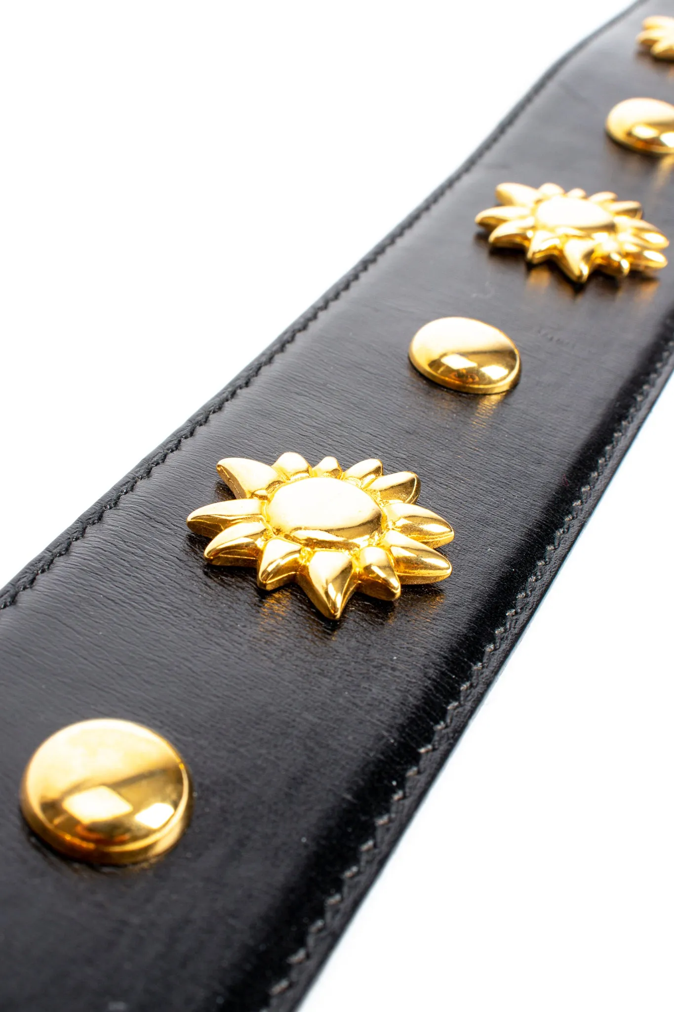 Studded Sun Leather Belt