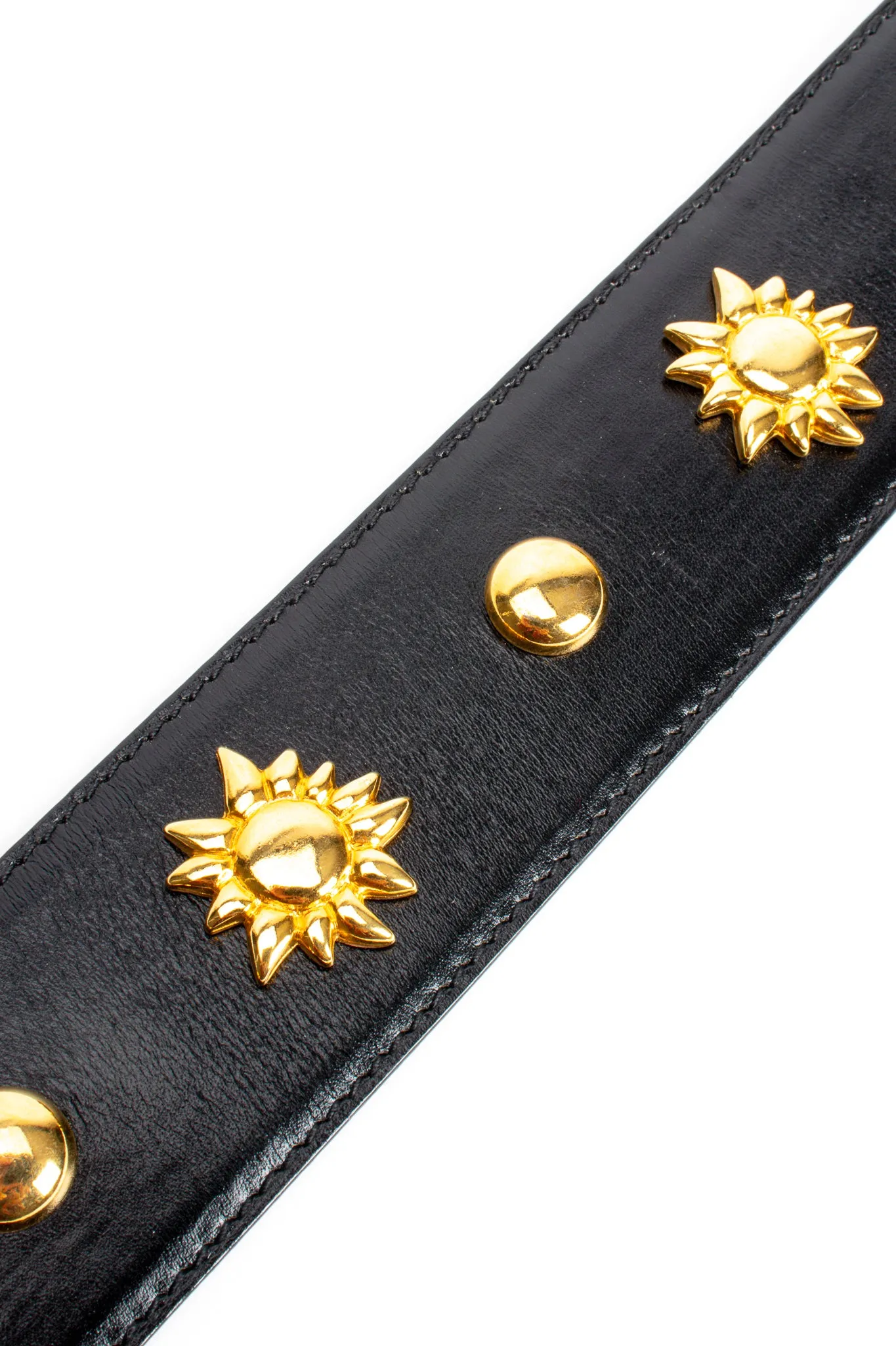 Studded Sun Leather Belt