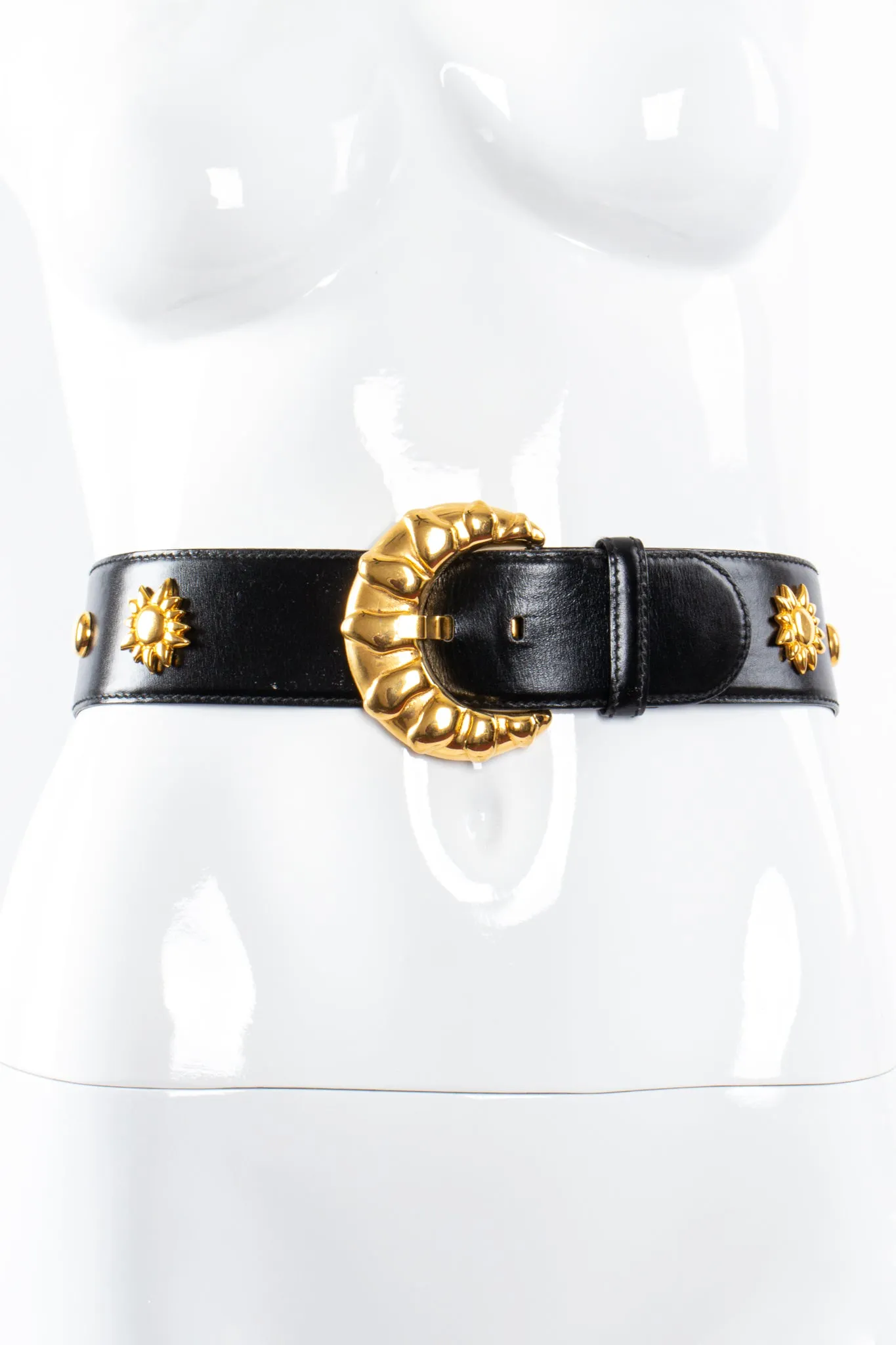 Studded Sun Leather Belt
