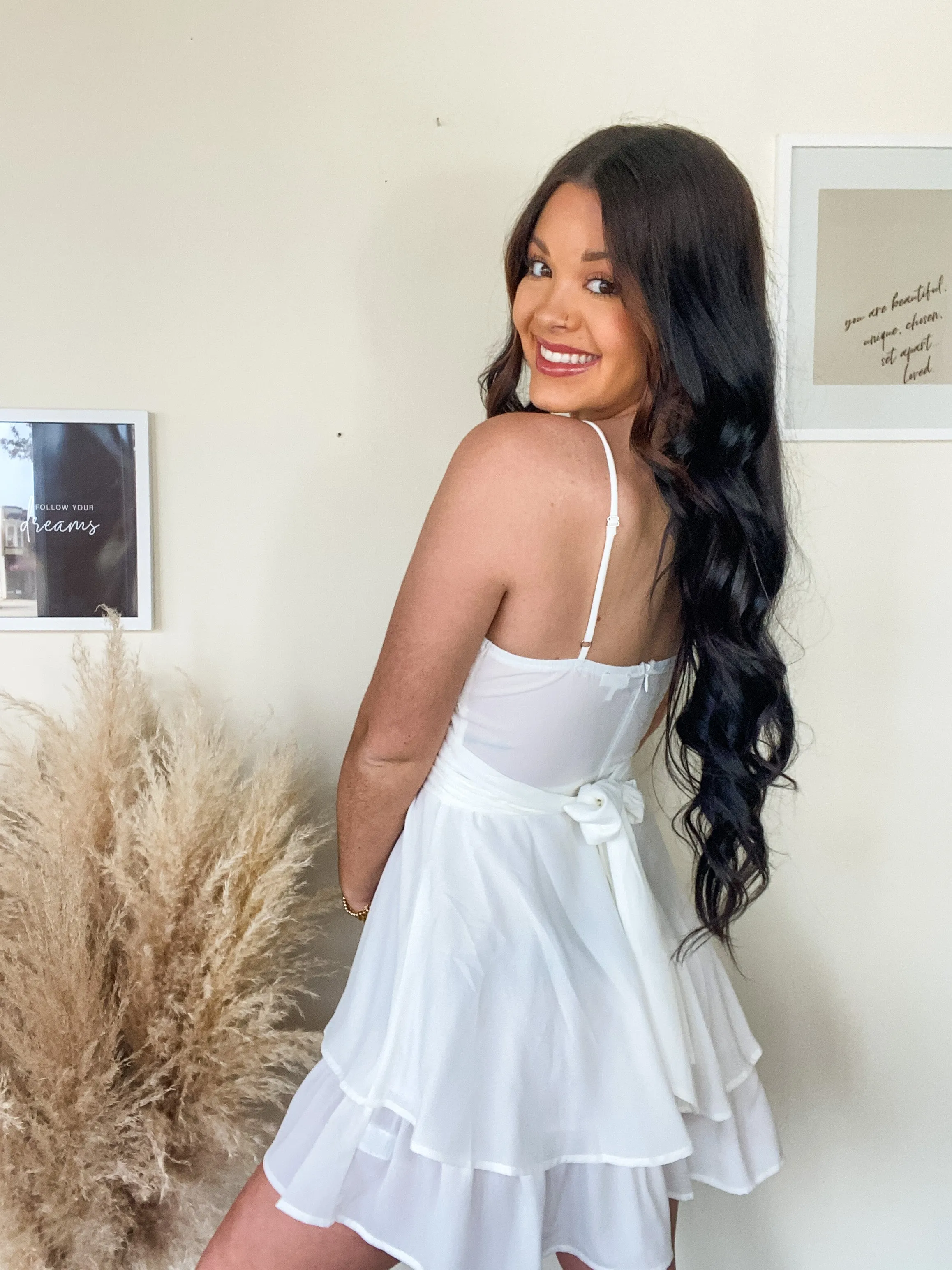 SWEET AND SULTRY DRESS-WHITE