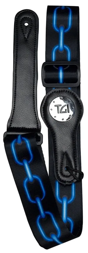 TGI Guitar Strap - Blue Chain