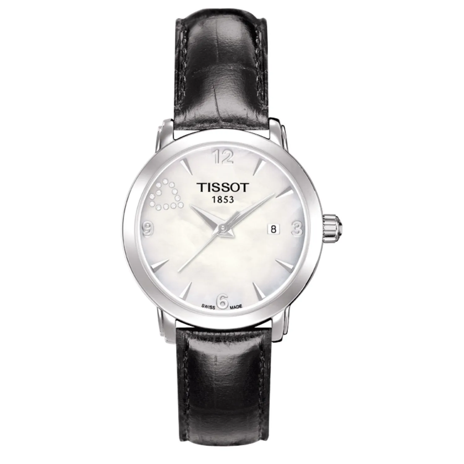 Tissot 13mm Every Time Black Leather Strap without Buckle