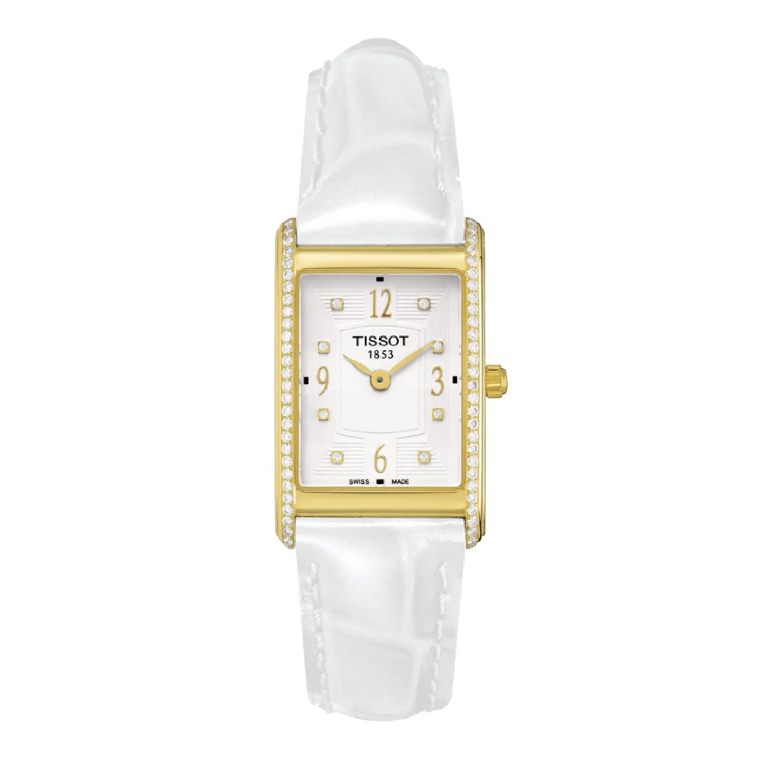Tissot 15mm New Helvetia White leather strap