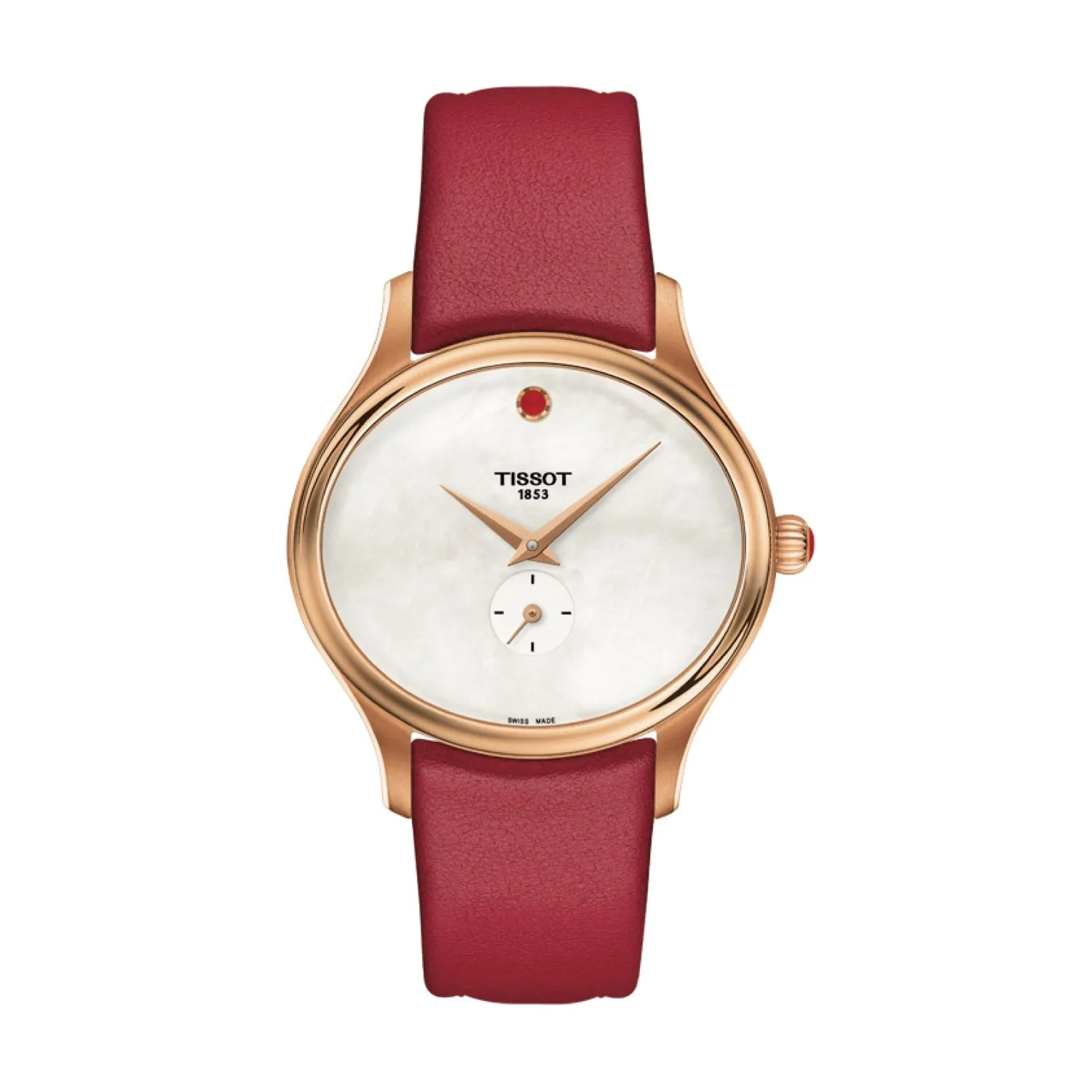 Tissot 16mm Bella Ora Red Leather Strap