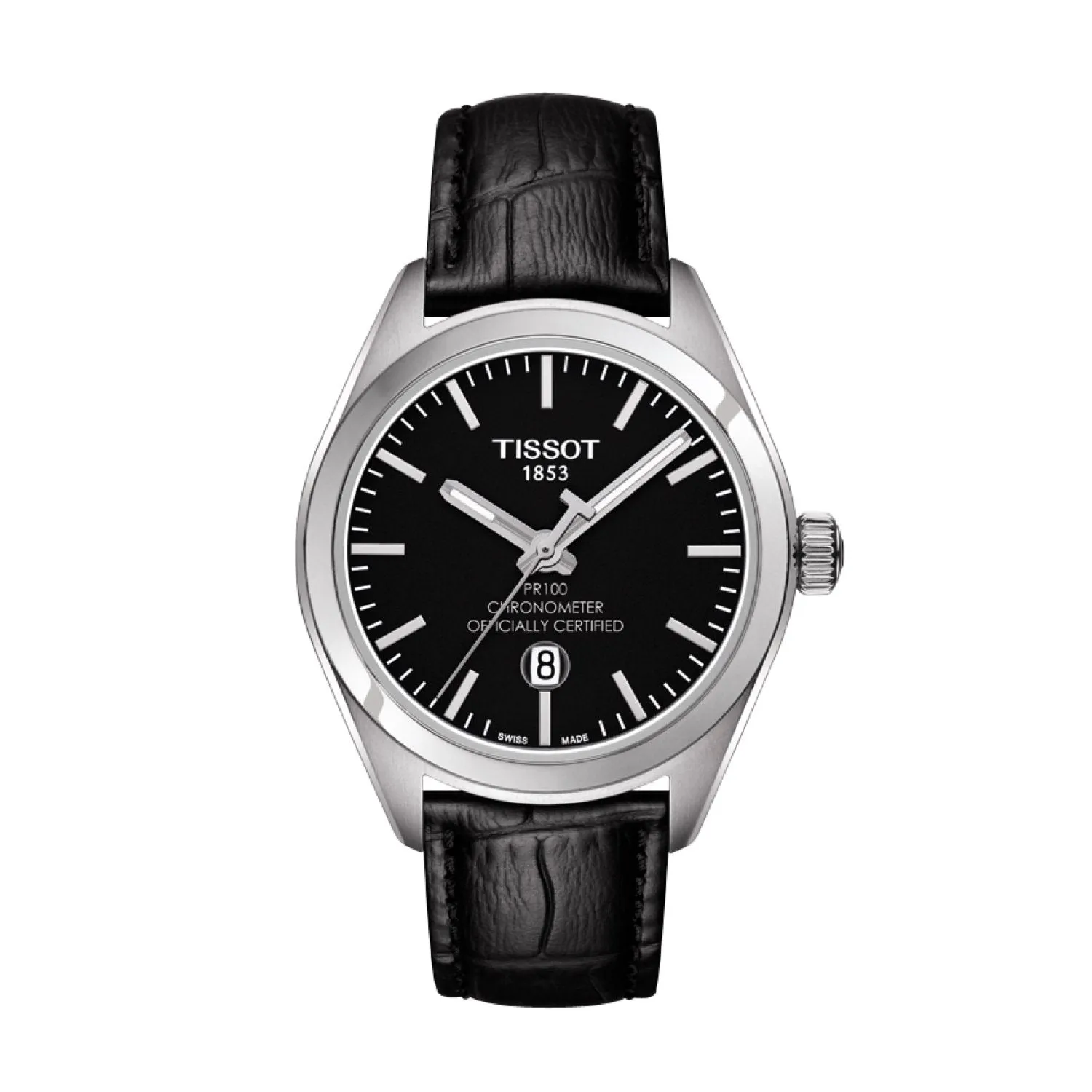 Tissot 16mm PR 100 Black Leather Strap