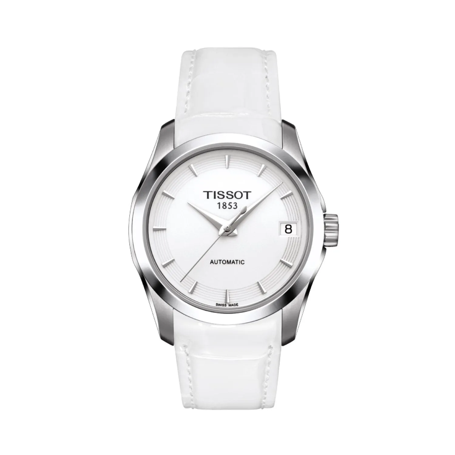 Tissot 18mm Couturier White Leather Strap without Buckle