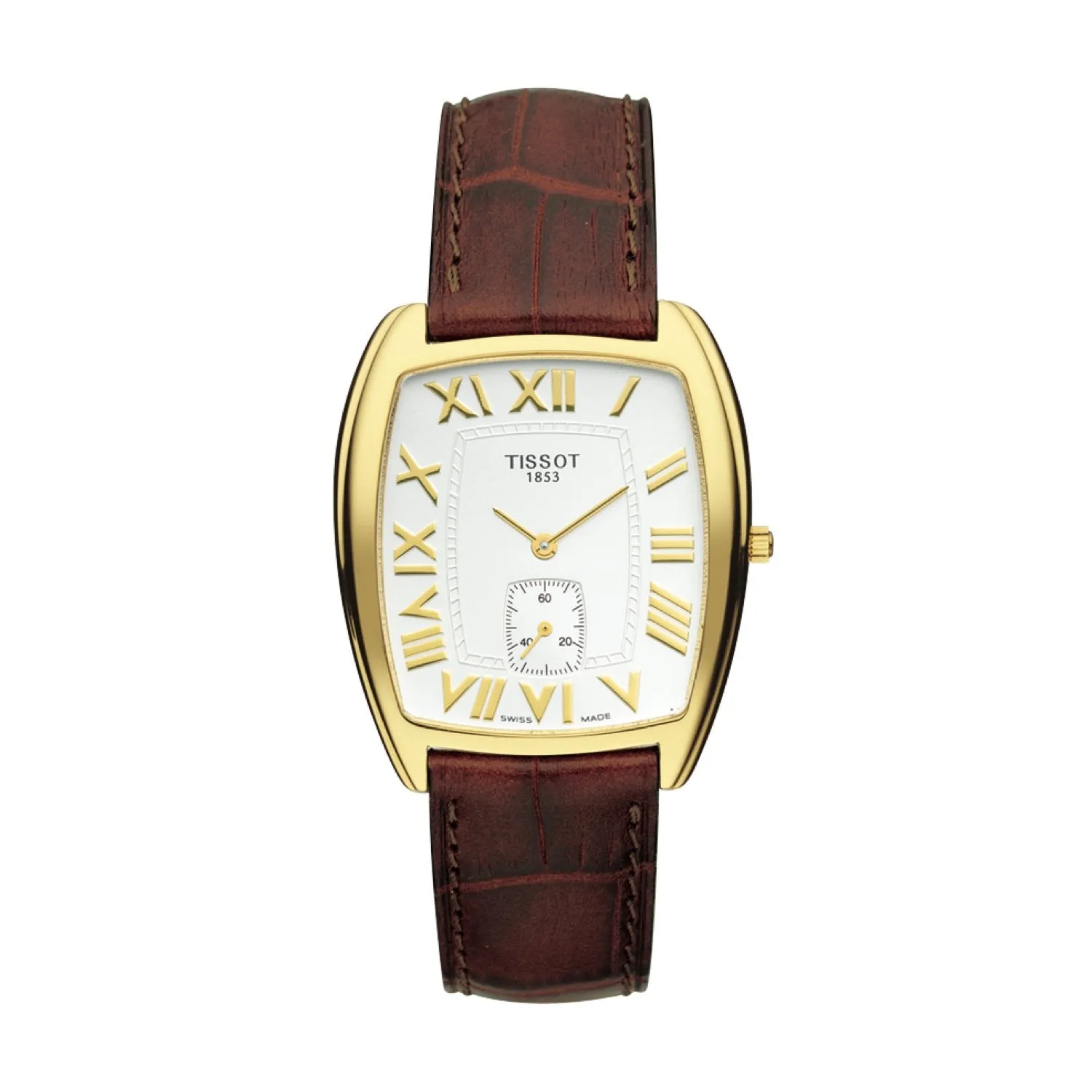 Tissot 18mm New Helvetia Brown Leather Strap