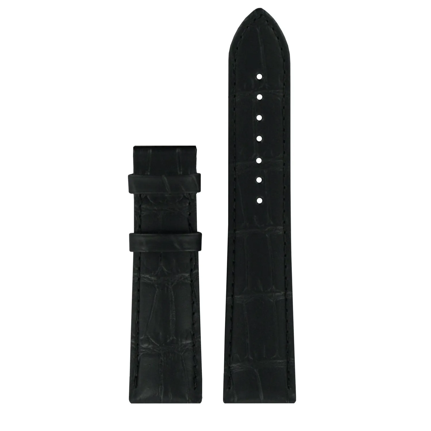 Tissot 21mm Chemin Des Tourelles Black Leather Strap without Buckle