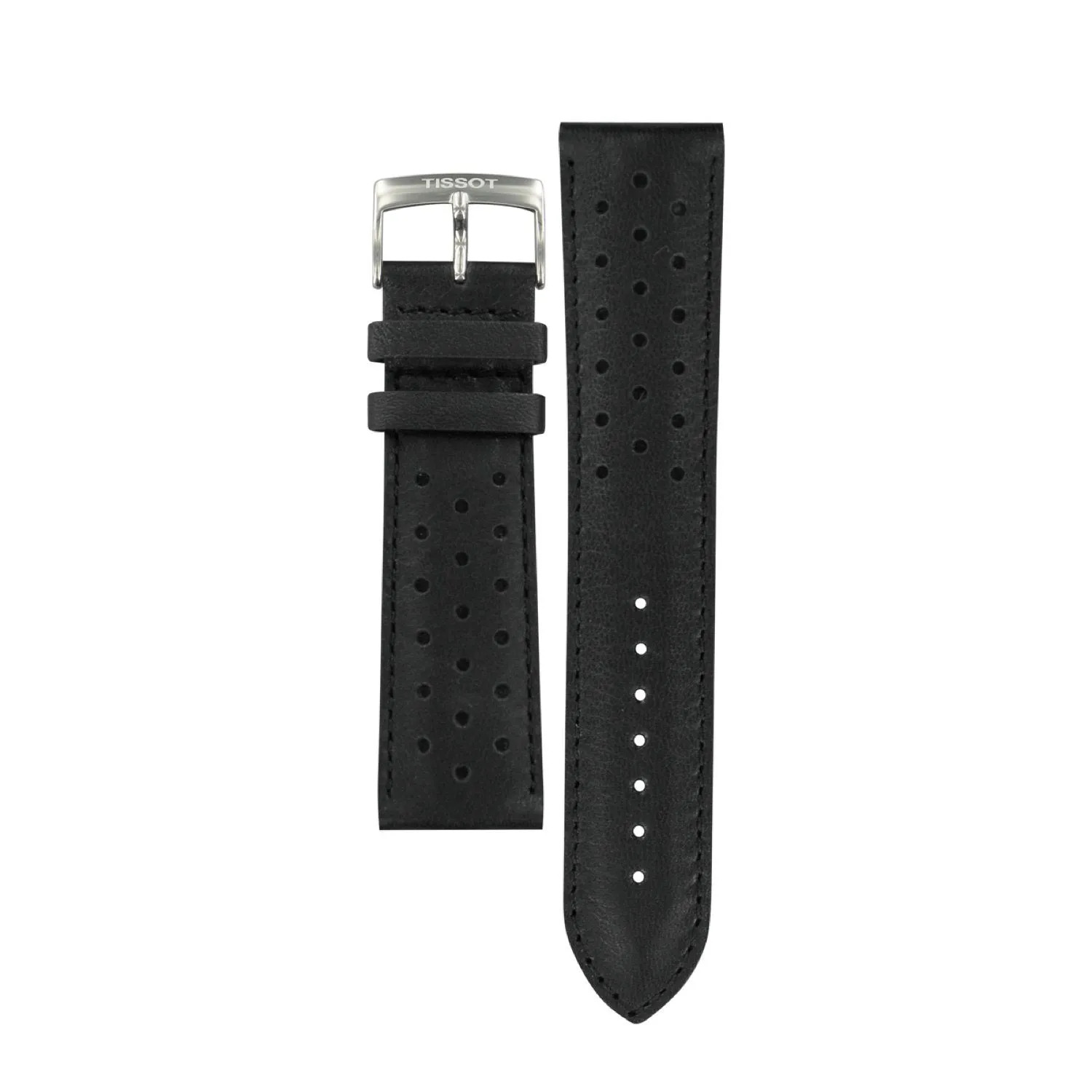 Tissot 22mm V8 Black Leather Strap