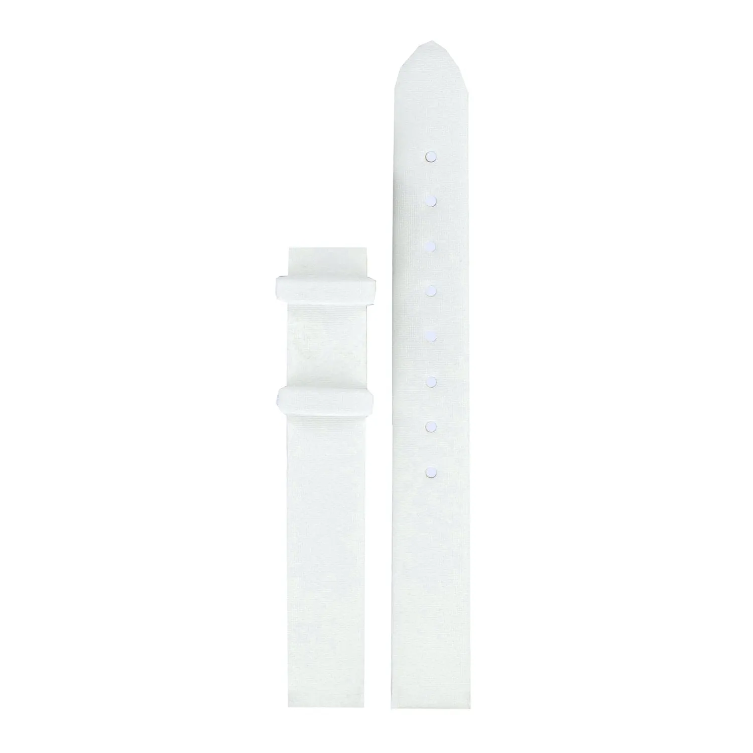 Tissot S12mm Flower Power White Textile Over Leather Strap without Buckle