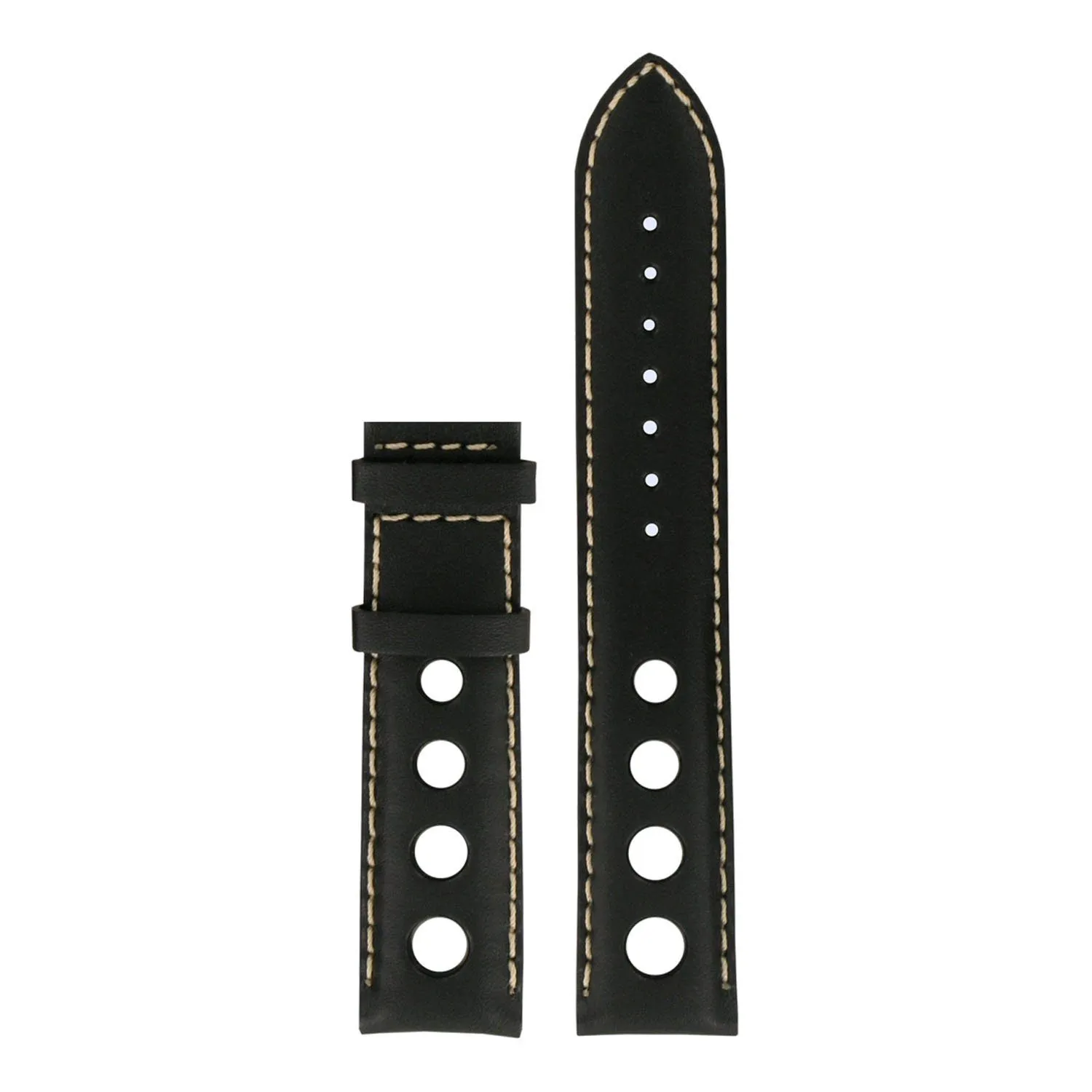 Tissot Strap T610030782 PRC 200 Black leather racing strap 19mm