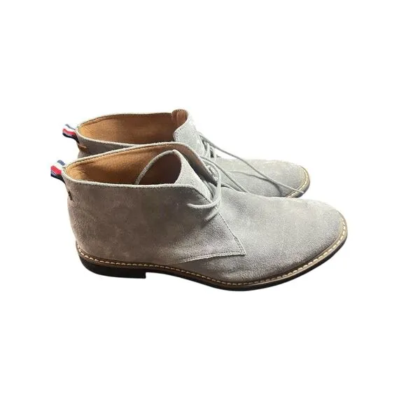 Tommy Hilfiger Mens Gray Suede Leather Lace Up Gervis Chukka Boot Size 11