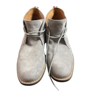 Tommy Hilfiger Mens Gray Suede Leather Lace Up Gervis Chukka Boot Size 11