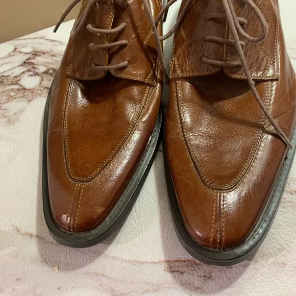 TONINO LAMBORGHINI Brown Leather Lace Up Loafer Size Men's 41