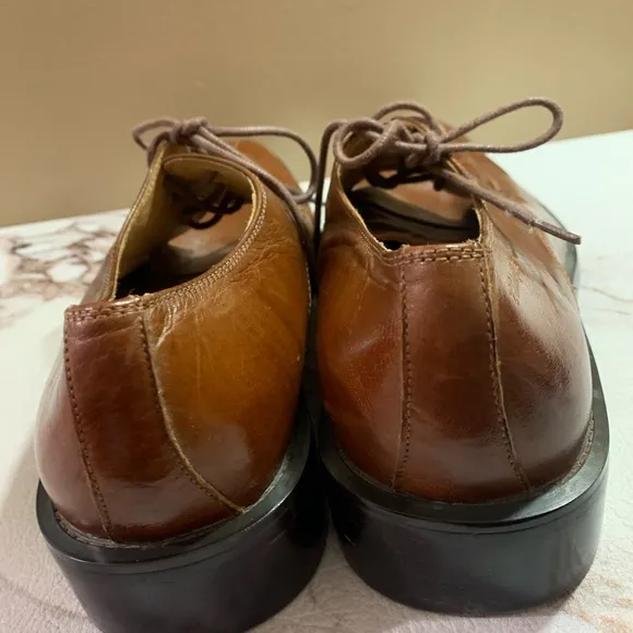 TONINO LAMBORGHINI Brown Leather Lace Up Loafer Size Men's 41