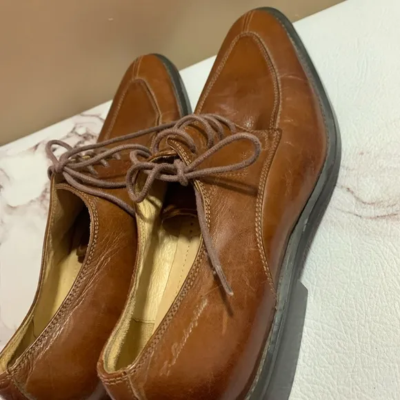 TONINO LAMBORGHINI Brown Leather Lace Up Loafer Size Men's 41