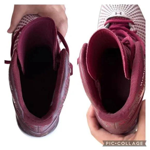 Under Armour Clutchfit Drive 3 Red Burgundy Basketball Athletic Shoes Size 8