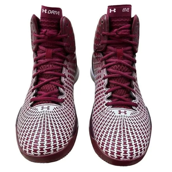 Under Armour Clutchfit Drive 3 Red Burgundy Basketball Athletic Shoes Size 8