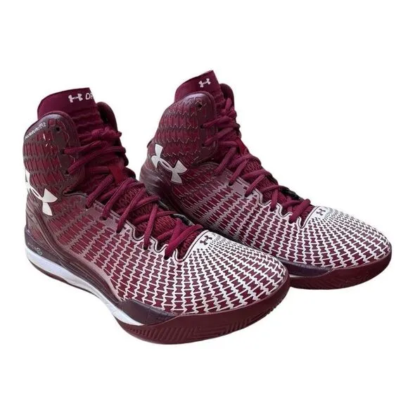 Under Armour Clutchfit Drive 3 Red Burgundy Basketball Athletic Shoes Size 8