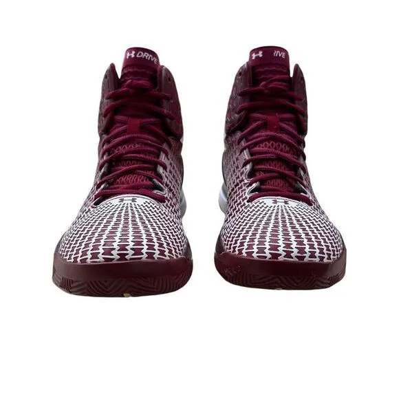 Under Armour Clutchfit Drive 3 Red Burgundy Basketball Athletic Shoes Size 8