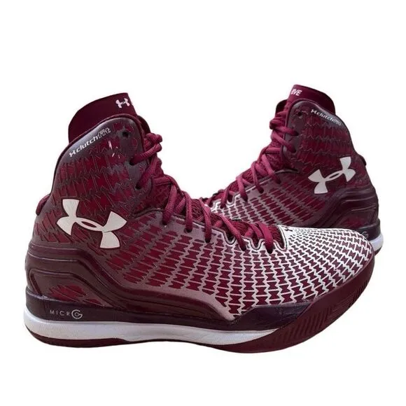 Under Armour Clutchfit Drive 3 Red Burgundy Basketball Athletic Shoes Size 8