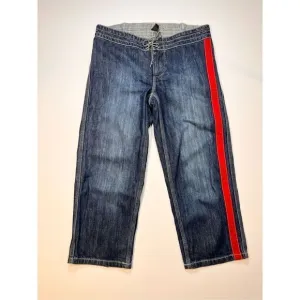 Vintage Polo Ralph Lauren Jeans Co Y2K 90's Lace Up Denim w Red Straight Size 8