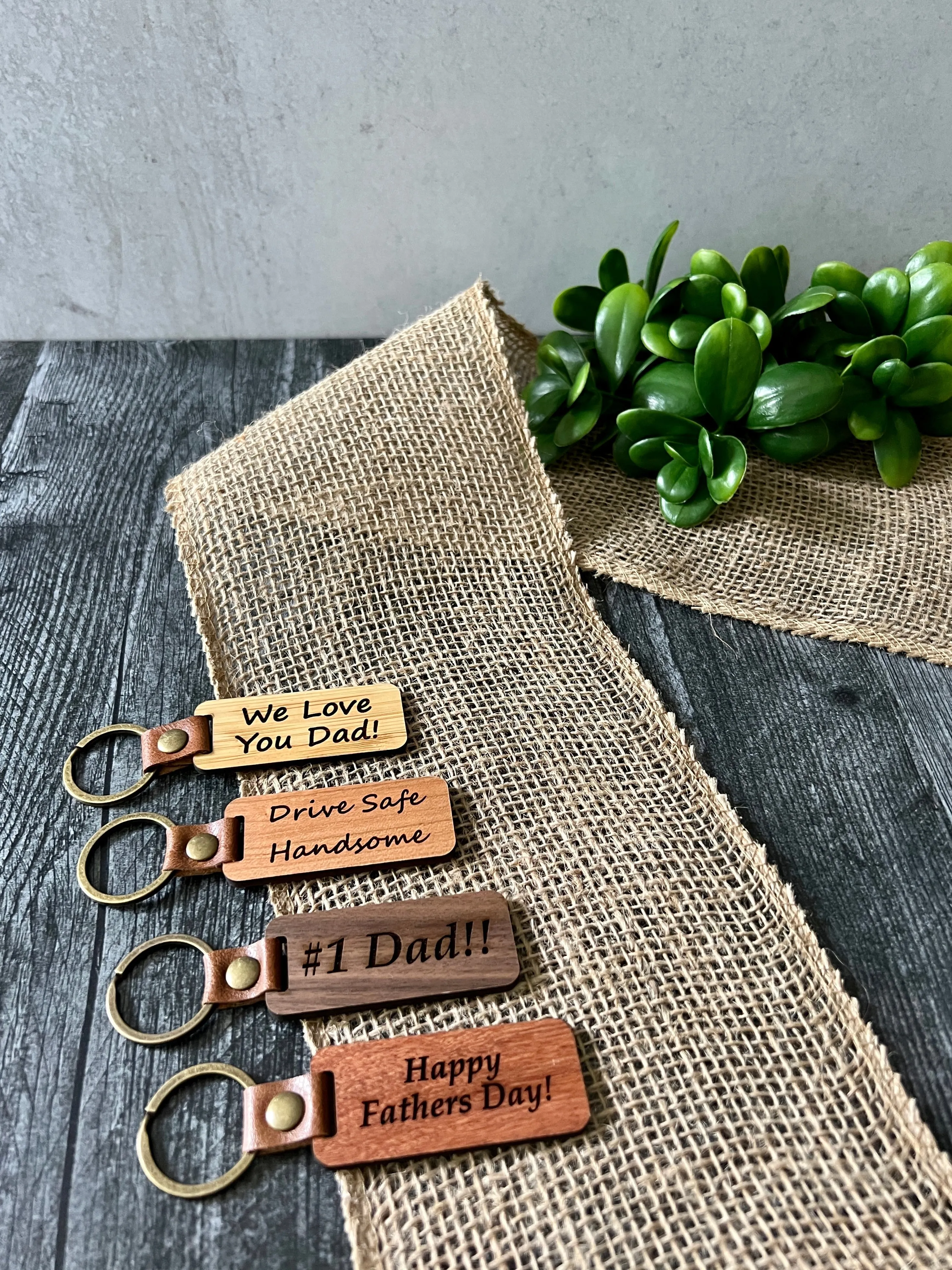 Walnut, Cherry, Bamboo, and Rosewood Keychain Blanks