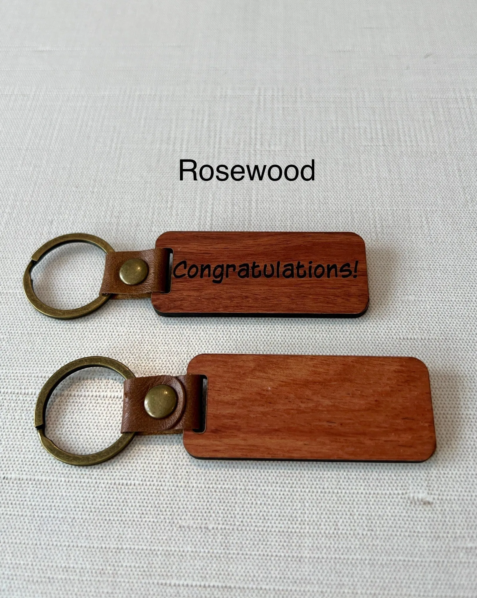 Walnut, Cherry, Bamboo, and Rosewood Keychain Blanks