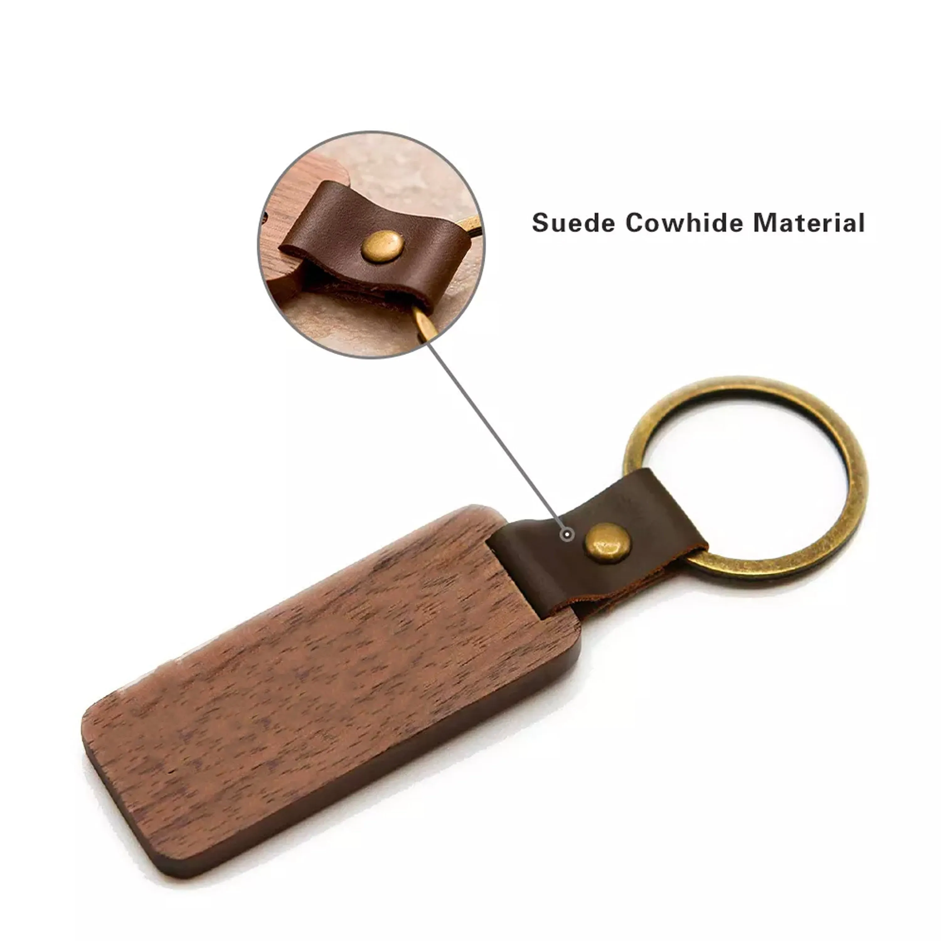 Walnut, Cherry, Bamboo, and Rosewood Keychain Blanks