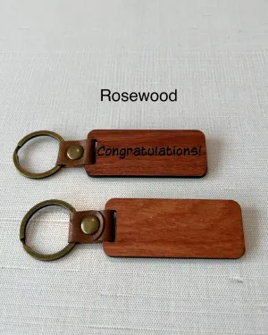 Walnut, Cherry, Bamboo, and Rosewood Keychain Blanks