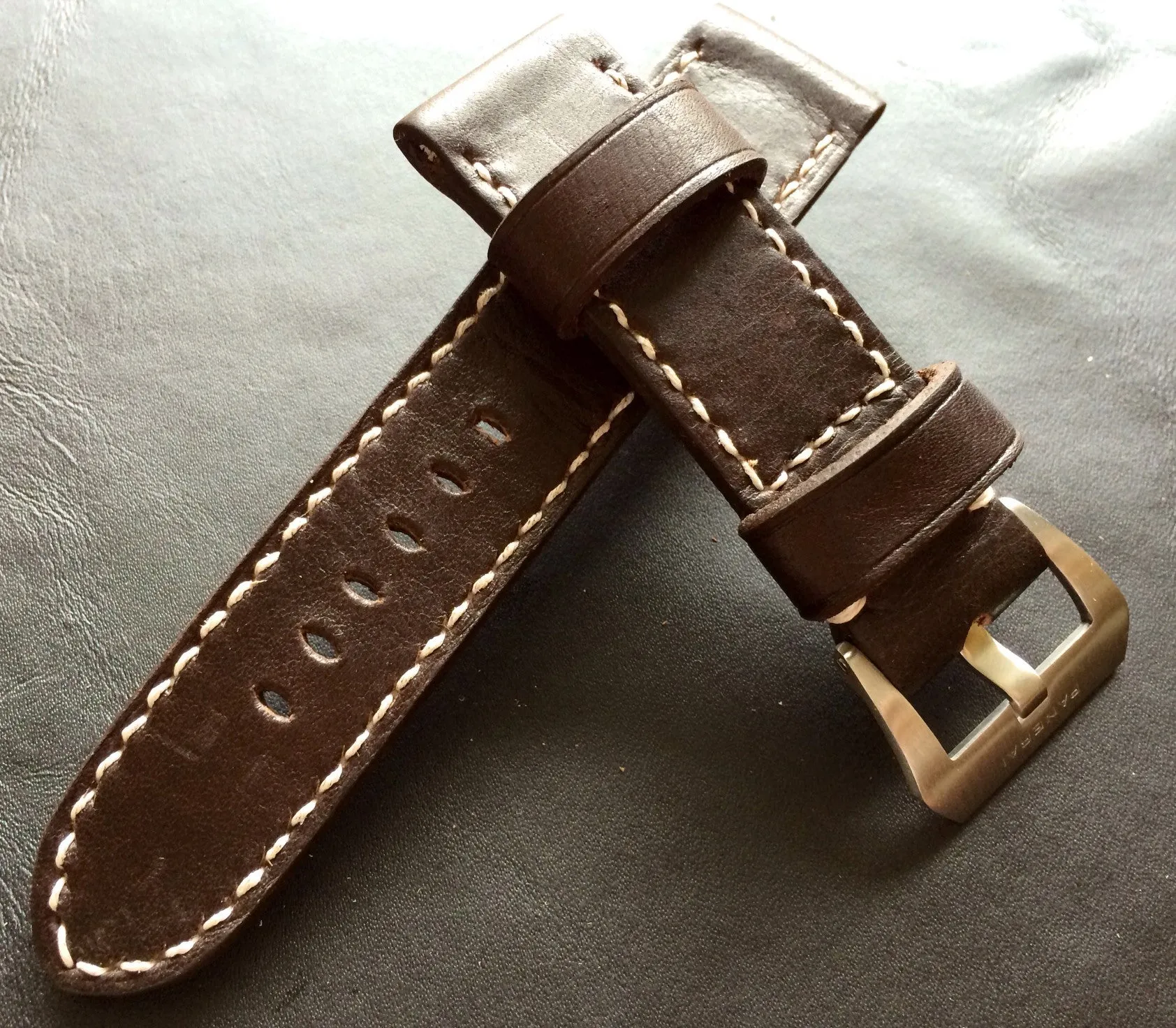 Watch Strap 24mm, Brown leather  Watch Strap, watch band 26mm, wristwatch straps replacement,  Apple watch band