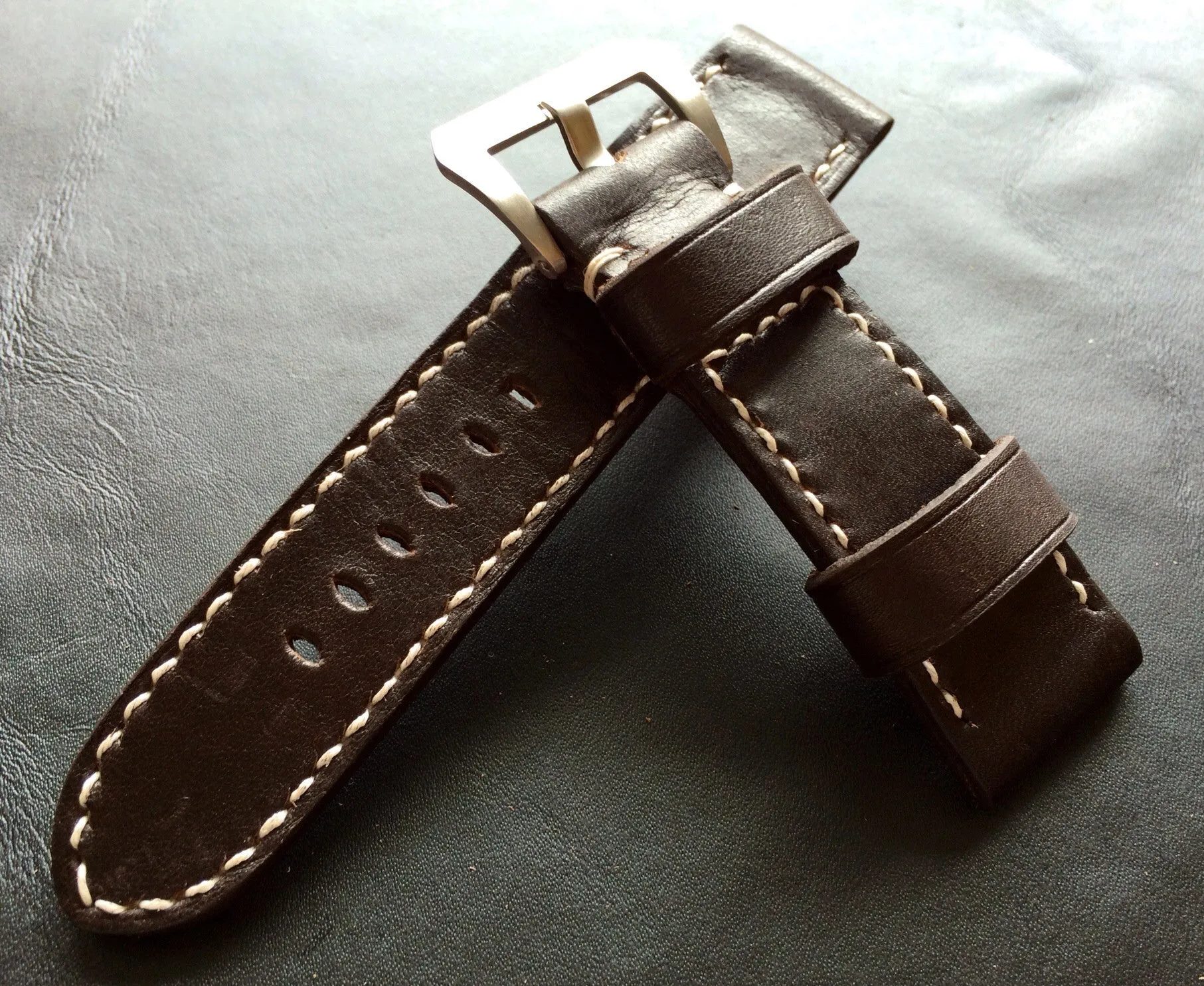 Watch Strap 24mm, Brown leather  Watch Strap, watch band 26mm, wristwatch straps replacement,  Apple watch band