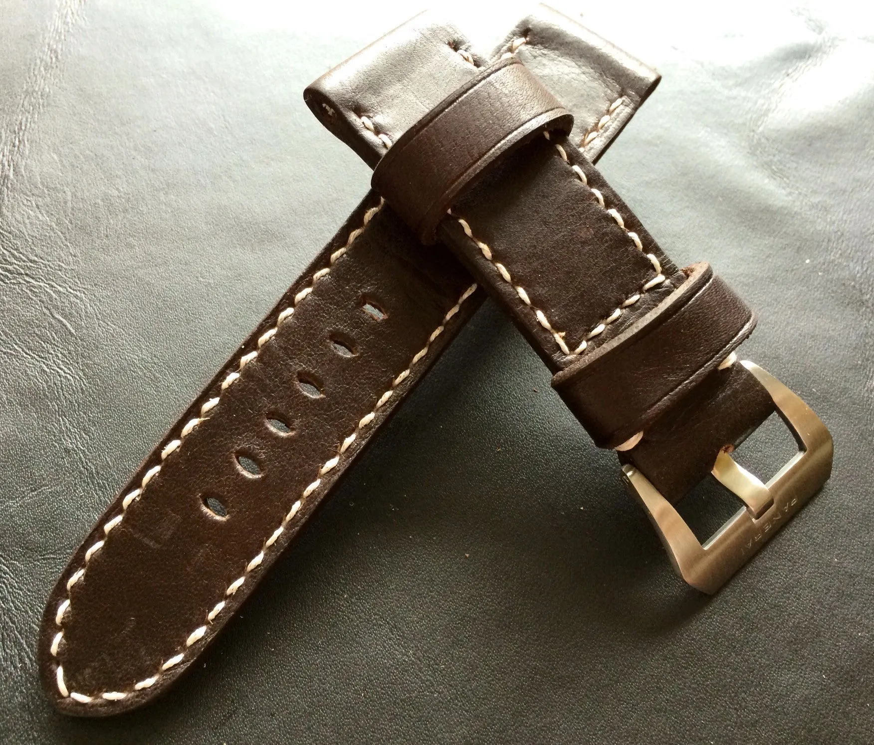 Watch Strap 24mm, Brown leather  Watch Strap, watch band 26mm, wristwatch straps replacement,  Apple watch band
