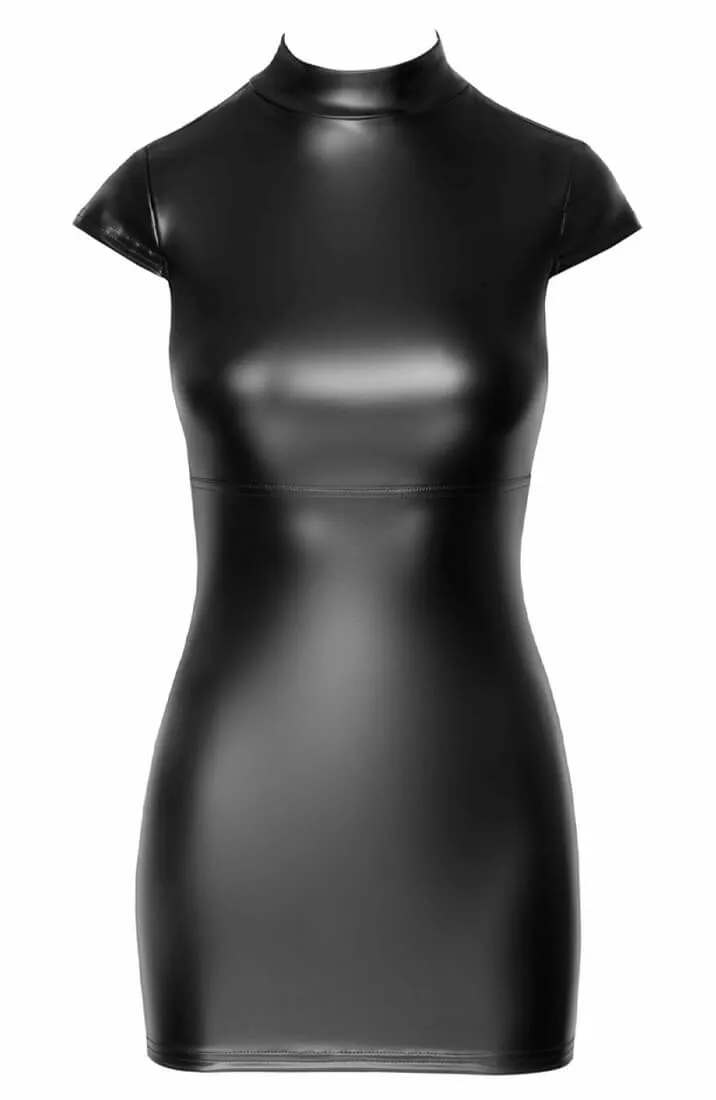 Wet look dress with lace-up back - Designed To Capture