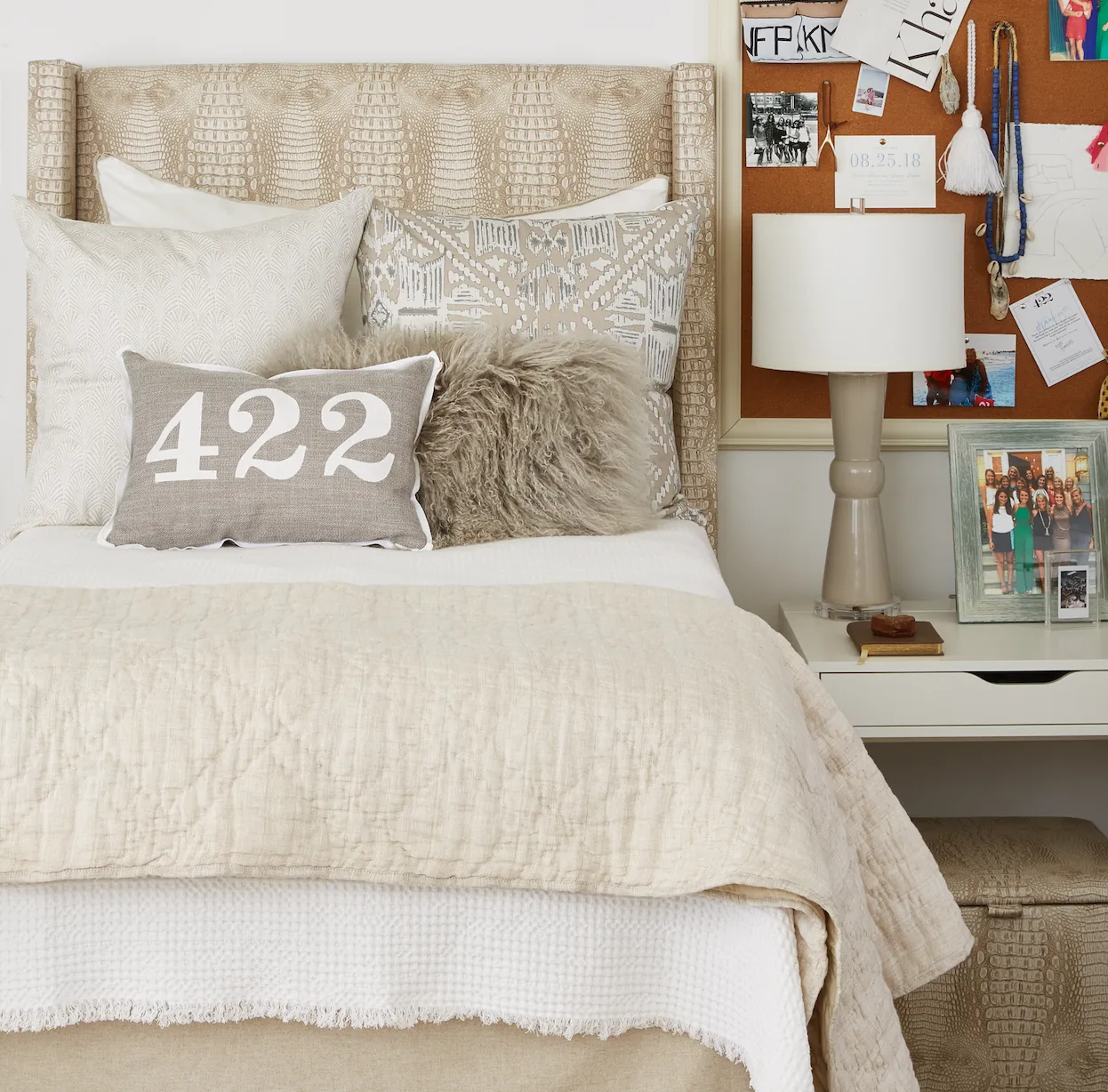 White with Danish Flange Oversized Pillow